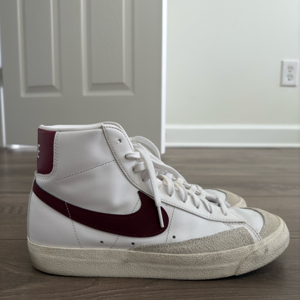 White Nike Blazers